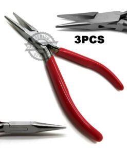 Chain Nose Pliers Length 12cm Working End 2.5cm Jewelry Making Tools 3pcs