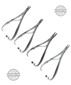 Dental Needle Holder Mathieu's Hole Hook Standard Elastomeric 14cm Tools 4Pcs