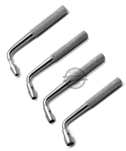 Dental Tissue Punch 4mm, 5mm, 6mm, 8mm Angled L Shape Surgical Instruments 4Pcs