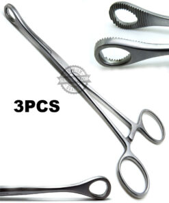 Foerster Sponge Straight Forceps 12" Serrated Jaws Surgical Instruments 3pcs