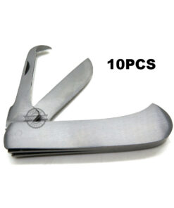 Heavy Duty Folding Knife Two Small Large Blades Veterinary Stainless Steel Tools 10pcs
