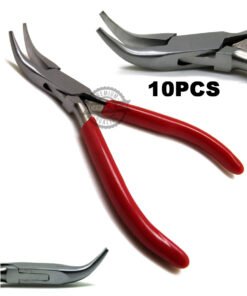 Jewelry Making Angled Nose Pliers BentUpward 12cm Working End 2cm-10pcs