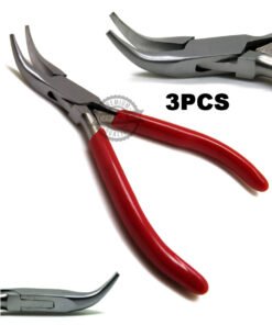 Jewelry Making Angled Nose Pliers BentUpward 12cm Working End 2cm-3pcs