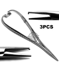 Mathieu's Needle Holder 14cm with Hook Forceps Dental Orthodontics Tools 3Pcs