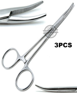 Mosquito Hemostat Curved Forceps 5" Locking Handle Surgical Picking Instruments 3Pcs