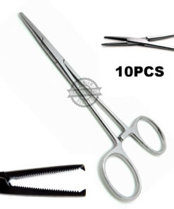 Mosquito Kocher Forceps 5" Teeth 1x2 Straight Hemostat Surgical New Instruments 10Pcs