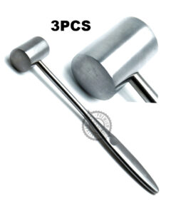 Surgical Dental Mead Mallet Hard Bone Lifting Hammer Orthodontics Instruments 3Pcs