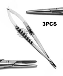 Surgical TC Castroviejo Needle Holder 7 Straight Tip 15mm Micro Instrument 3Pcs